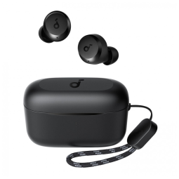 Fones de Ouvido Bluetooth com 28H de Reprodução, Resistente à Água e 2 Microfones, Soundcore A20i, Preto