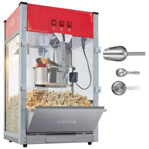 Pipoqueira Elétrica Profissional até 18 KG de Pipoca por Vez, 110V 1440W, VEVOR, Vermelho