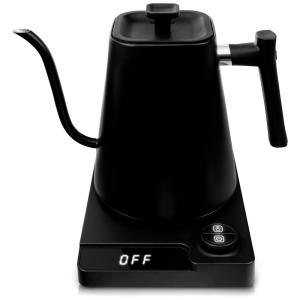 Chaleira Elétrica 900mL de Aço Inoxidável e Controle de Temperatura, 1200W, 110v, KACTUS KITCHEN, Preto