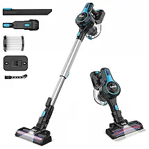 INSE Aspirador de Pó sem Fio com Acessórios Ideal para Pets, 110V, 145W, Azul