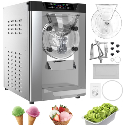 Máquina de Sorvete Duro Comercial GAOMON Prata Alta Produção 18-24L/h 2000W