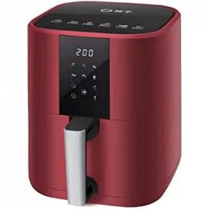 GigiLaiFritadeira Elétrica AirFryer com 7 Funções 4.8L de Capacidade e Painel de Controle Digital, 110V, 1400W, Vermelha