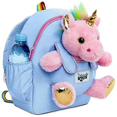 Mochila infantil média unicórnio rosa