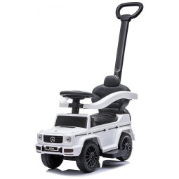 Carrinho de Passeio Infantil 3 em 1 com Alça de Empurrar para Crianças de 1 a 3 Anos, Best Ride Mercedes G Wagon, Branco