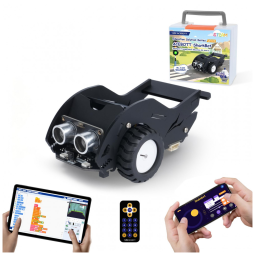 SharkBot Carro Inteligente ACEBOTT Controlado por Voz Kit STEM com Programação ESP32 para Crianças 8-12 Anos