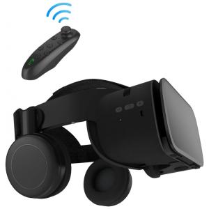 Óculos VR Realidade Virtual com Fone de Ouvido e Controle, AYANGRISE, Preto