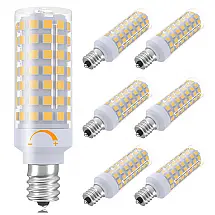 Lâmpada Led T6, na Cor Branca Quente 3000K, 60W, 6 Un, 110v, TAIYALOO SAF E12 88 2835 WW 6p, Branco