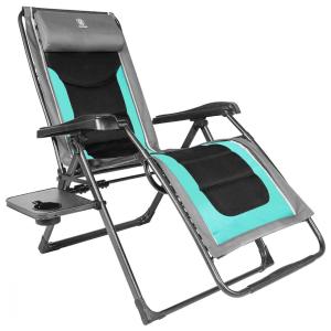 EVER ADVANCED Cadeira Reclinável Ajustável Gravidade Zero com Apoio de Cabeça, Preto