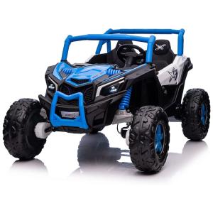 Quadriciclo Elétrico Infantil a Bateria 12V com Faróis LED Alto e Baixo, NITOESS, Cinza