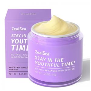 Creme Hidratante Anti Idade Facial com Vitamina E e Ácido Hialurônico, 50g, ZEALSEA ZS AT 1.