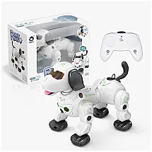 Robô Cão Programável Interativo Gamegood com Controle Remoto para Crianças Acima de 3 Anos, Branco