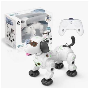 Robô Cão Programável Interativo Gamegood com Controle Remoto para Crianças Acima de 3 Anos, Branco