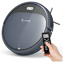 Aspirador de Pó Robô 1400Pa, Capacidade 600 mL, Recarregável, COREDY R300, Azul