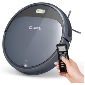 Aspirador de Pó Robô 1400Pa, Capacidade 600 mL, Recarregável, COREDY R300, Azul