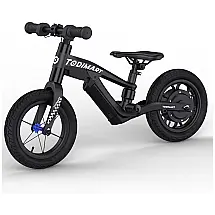 Bicicleta Elétrica Sem Pedal para Crianças de 3 a 5 Anos até 12km, 22V, TODIMART, Preta