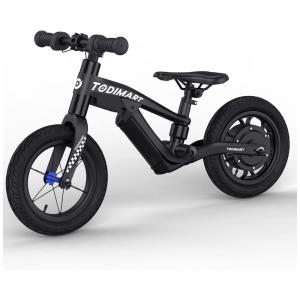 Bicicleta Elétrica Sem Pedal para Crianças de 3 a 5 Anos até 12km, 22V, TODIMART, Preta