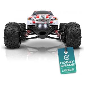 LAE Carro de Controle Remoto Escala 116 Off Road para Adultos e Crianças com Bateria Recarregável, e, LÆGENDARY, Vermelho