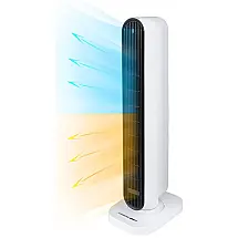 Aquecedor Elétrico de Torre com 4 Modos e Proteção Contra Superaquecimento, 1500W 110V, InfiniPower, Branco
