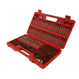 Kit de Brocas em Aço S2 208 Peças com Estojo, SUNEX TOOLS 9729, Vermelho