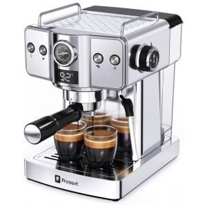 Máquina de Café Expresso 20 Bar 1,8 Litros em Aço Inoxidável, 110V 1000W, Frossvt, Prata