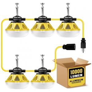 Luz de Trabalho Resistentes LED 50 Metros com 10000 Lúmens 5000K com Ganchos, STARWORLD, Amarelo