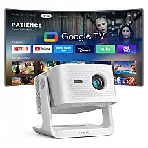 Projetor Smart 4K VOPLLS Branco Google TV G3 Pro WiFi Bluetooth Auto Foco Dolby