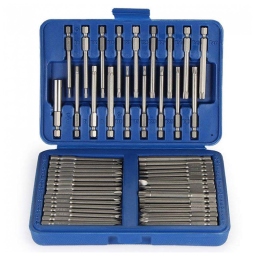 Kit Brocas de Chaves 50 Peças com Estojo, ROCARIS, Azul