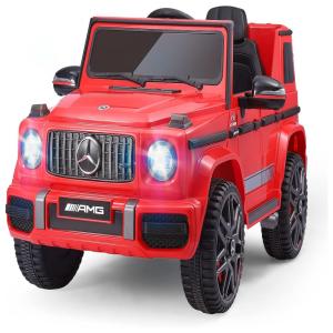 Carro Carrinho Elétrico Infantil 12V Recarregável com Controle Remoto, TEOAYEAH, Preto