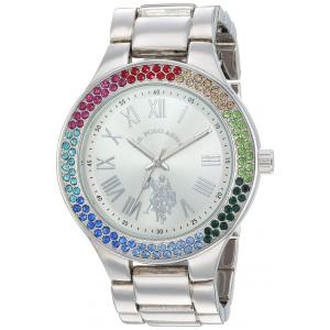 Relógio An de qartzo feminino com pleira de liga cor, U.S. POLO ASSN. USC40137, Prateado