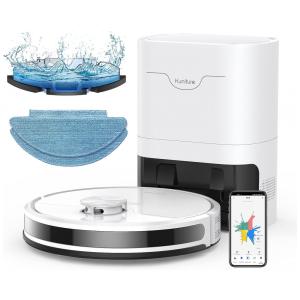 Aspirador de Pó Robô com Mapeamento Multinível, Sucção Forte 3500PA e Auto Esvaziante, 110V, HONITURE Q6 SE, Branco