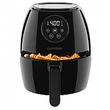 Fritadeira Elétrica 3L com Painel de Controle Digital, 1000W, 110V, CHEFMAN 3.7 Quart Air Fryer Oven, Preto