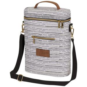Bolsa Térmica Para Transporte de Vinhos até 2 Garrafas, Branca, CLEVERMADE WCWV MTLC, Branco