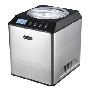 Sorveteira 2 Litros Vertical em Aço Inoxidável Temporizador Sonoro, WHYNTER ICM 201SB, Cinza escuro