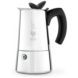 Cafeteira de Café Expresso Manual Italiana 6 Xícaras, Bialetti Musa, Prateada