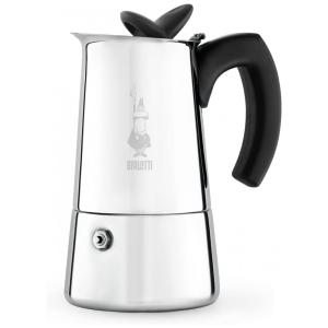 Cafeteira de Café Expresso Manual Italiana 6 Xícaras, Bialetti Musa, Prateada