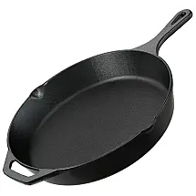 Frigideira de Ferro Fundido de Diãmetro, Pre Preparada, UTOPIA KITCHEN UK0040, Preto