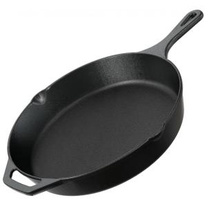 Frigideira de Ferro Fundido de Diãmetro, Pre Preparada, UTOPIA KITCHEN UK0040, Preto