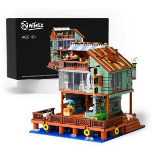 Kit de Construção Restaurante Waterfront com 2093 Peças, Nifeliz