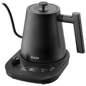 Chaleira Elétrica 800mL em Aço Inoxidável com Proteção Contra Fervura e Tela LED, 110V 1200W, KLEAH JLEK001, Preta