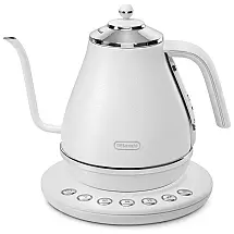Chaleira Elétrica DeLonghi 1L com Controle de Temperatura, 1200W, Branca, 110v, KBOE1230J W, Branco