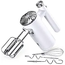 Hand Mixer Batedeira de Mão com 5 Velocidades e Acdessórios, Aço Inoxidável, 500W, Branca, 110v, SARABAYA, Branco