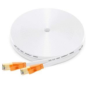 Cabo de Internet Cat8 15M Vel, 40Gbps 2000 MHz com Conector RJ45, SMOLINK, Branco