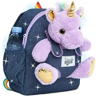 Mochila infantil média unicórnio roxo
