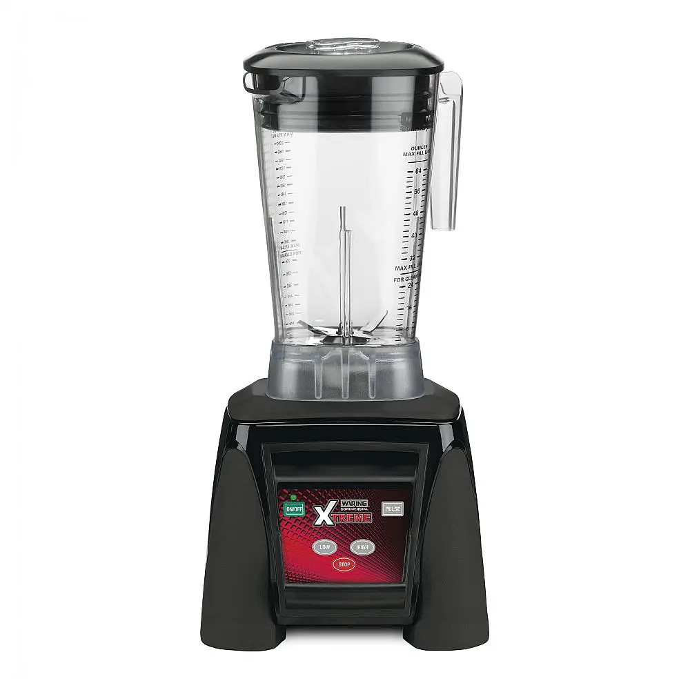 Liquidificador Comercial Waring MX1050XTX 3,5 HP, Painel Digital, Recipiente Copoliéster 1,89 L, 2 Velocidades e Pulsar, Preto, 110V