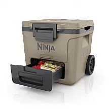 FrostVault 27.99 litros geladeira with Wheels in Beige