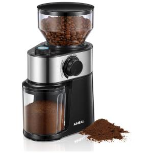 Moedor de Café Elétrico até 14 xícaras com 18 Configurações de Moagem, 110V, Aiheal, Preto