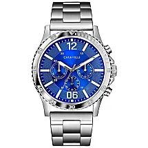 Relógio Masculino Analógico em Aço Inoxidável com Cronógrafo, CARAVELLE 43A145, Prateado