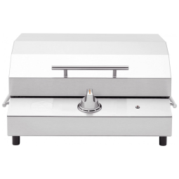 Churrasqueira Grill Elétrica em Aço Inoxidável com Tampa Removível, 110V 1800W, Kenyon G2, Prata