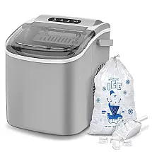 Máquina de Gelo até 11 kg em 24H Portátil, 110v, COWSAR, Preto