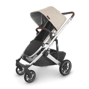 Carrinho de Bebê Completo com Proteção Contra Insetos e Chuva, UPPAbaby Cruz V2, Bege e Cinza